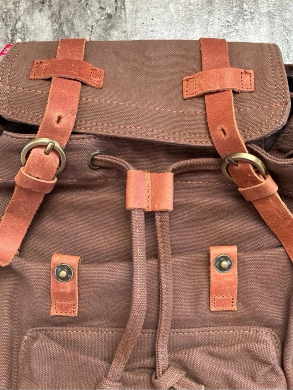 Augur Strauss & Co. JANS canvas backpack, NWT
